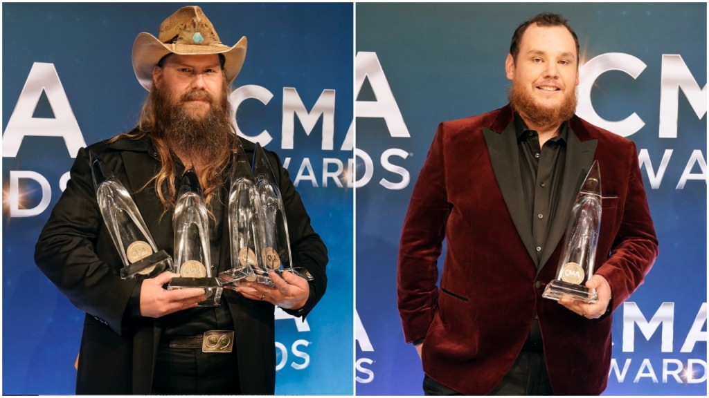 Chris Stapleton and Luke Combs Top CMA Awards, as Jennifer Hudson and Mickey Guyton Steal the Show Chris Stapleton and Luke Combs Top CMA Awards, as Jennifer Hudson and Mickey Guyton Steal the Show
