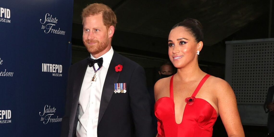 Meghan Markle Wears a Bold Red Dress to the Salute to Freedom Gala