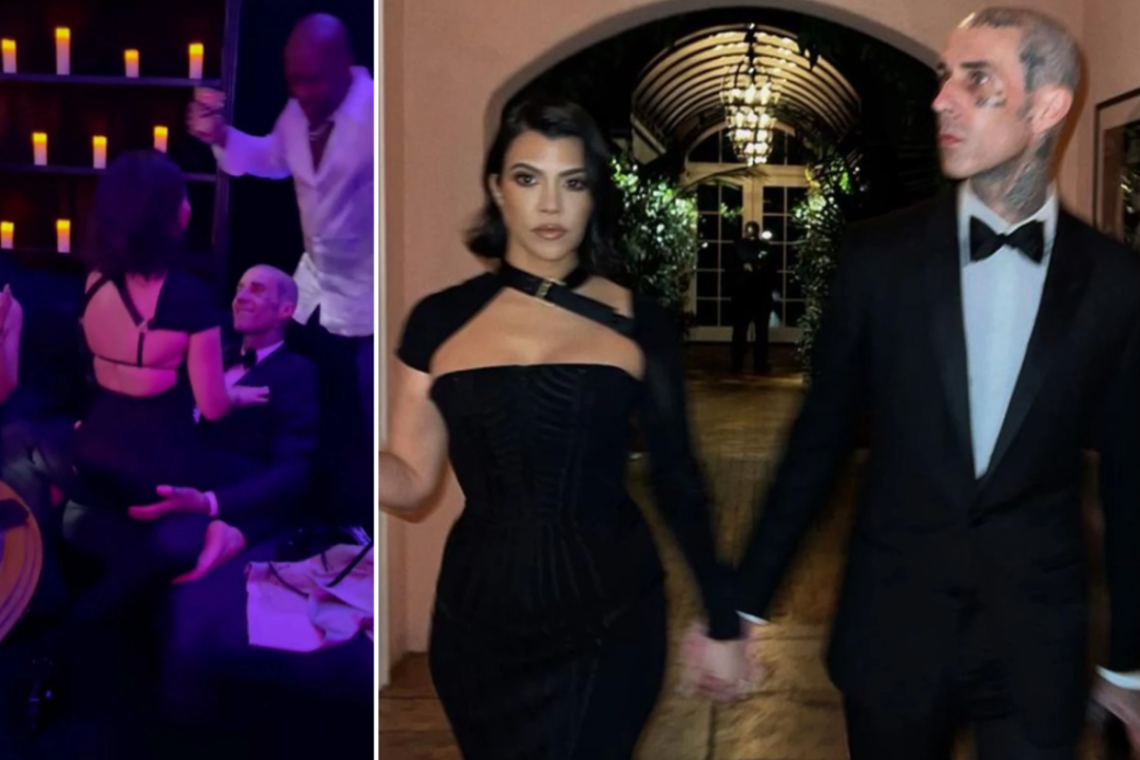 Kourtney Kardashian straddles Travis Barker at a friend’s wedding Kourtney Kardashian straddles Travis Barker at a friend’s wedding
