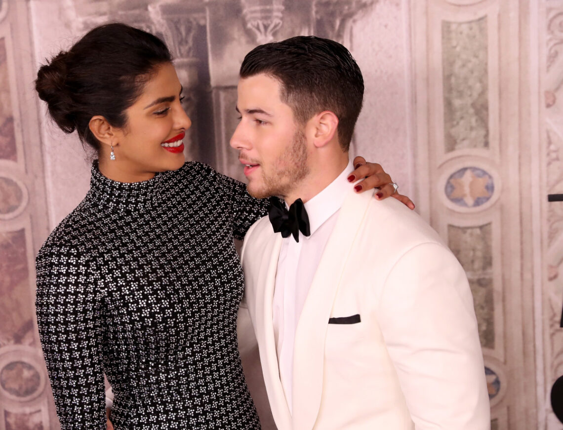 Great Outfits in Fashion History: a Then-Newly-Engaged Priyanka Chopra Sparkling in Ralph Lauren