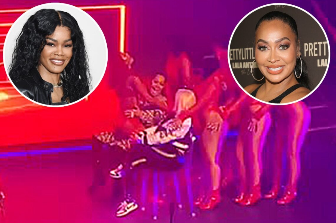 Teyana Taylor gave La La Anthony a hot lap dance
