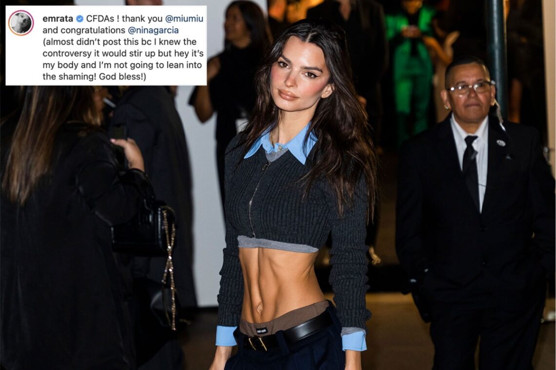 Emily Ratajkowski posts ab-baring pics she says will cause ‘controversy’