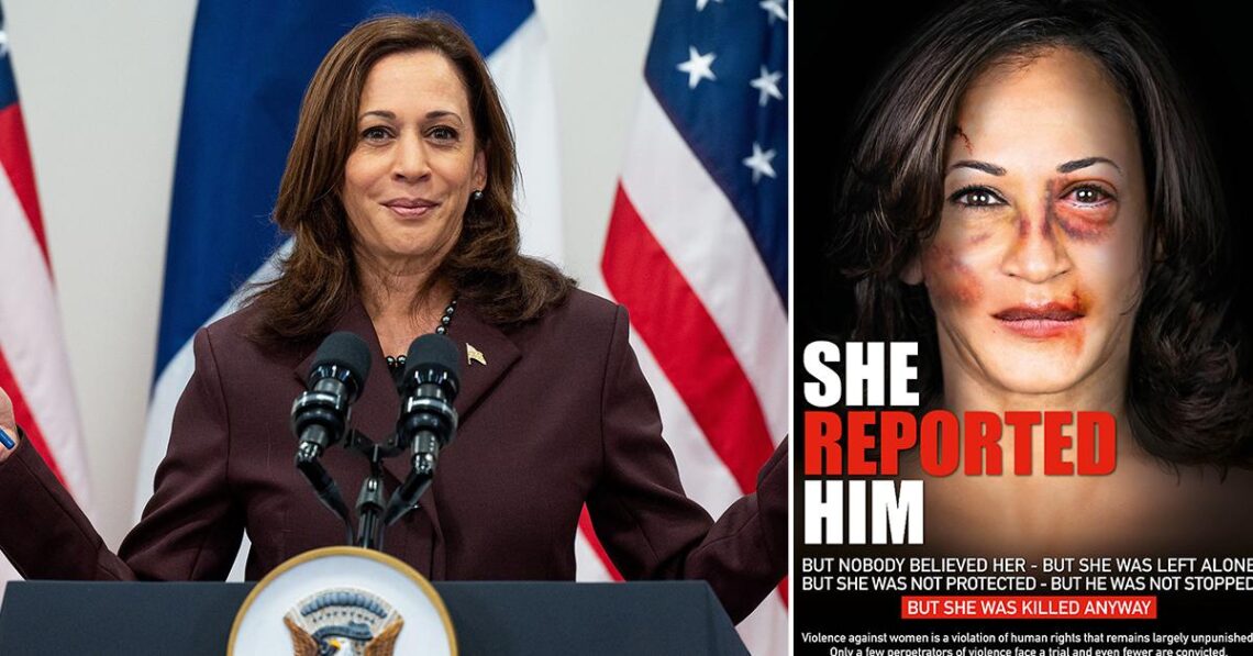 Vice President Kamala Harris Appears Battered & Bruised In ‘Doctored’ Domestic Violence Campaign