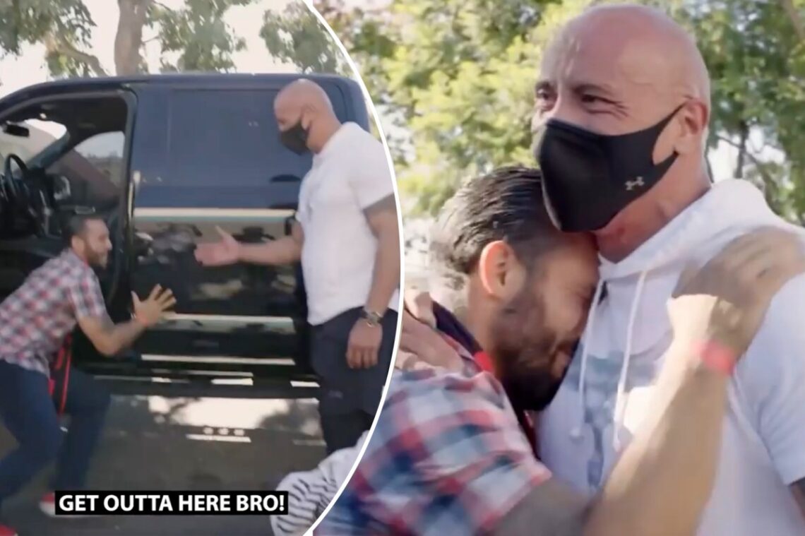 Dwayne ‘The Rock’ Johnson gives away his custom truck to Navy vet for holidays