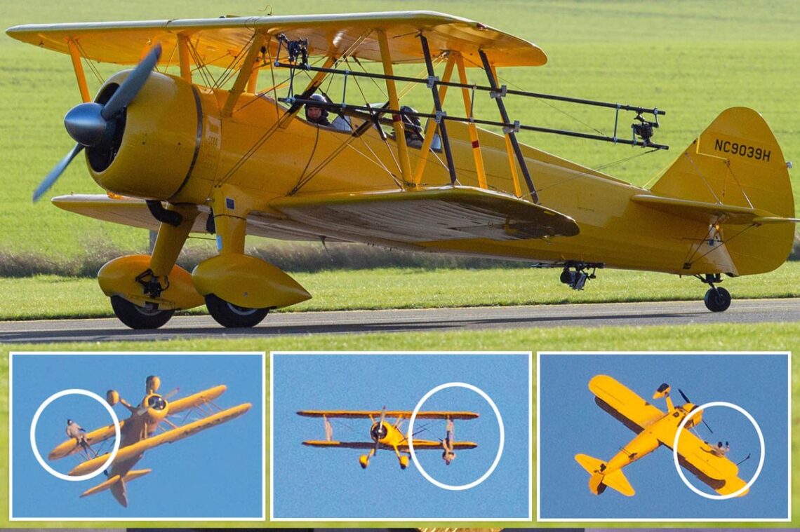 Tom Cruise practices insane stunt on the wing of an airplane Tom Cruise practices insane stunt on the wing of an airplane