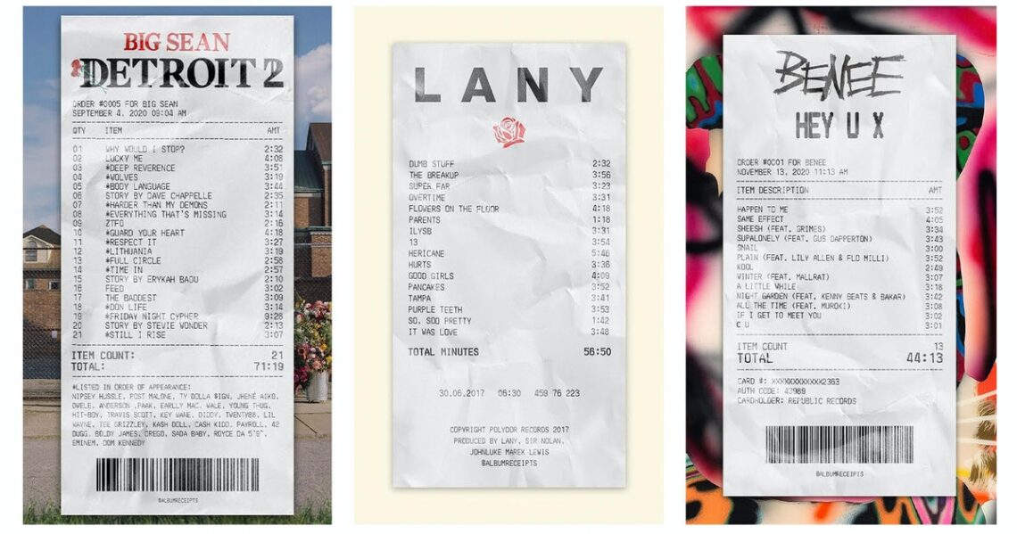 ‘Album Receipts’ Turns Your Favorite Album Into A Surreal Fan Token