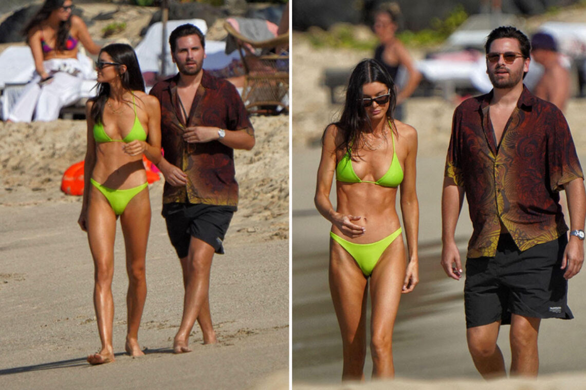 Scott Disick seen with bikini-clad brunette on beach in St Barts after ex Kourtney Kardashian’s PDA with Travis Barker