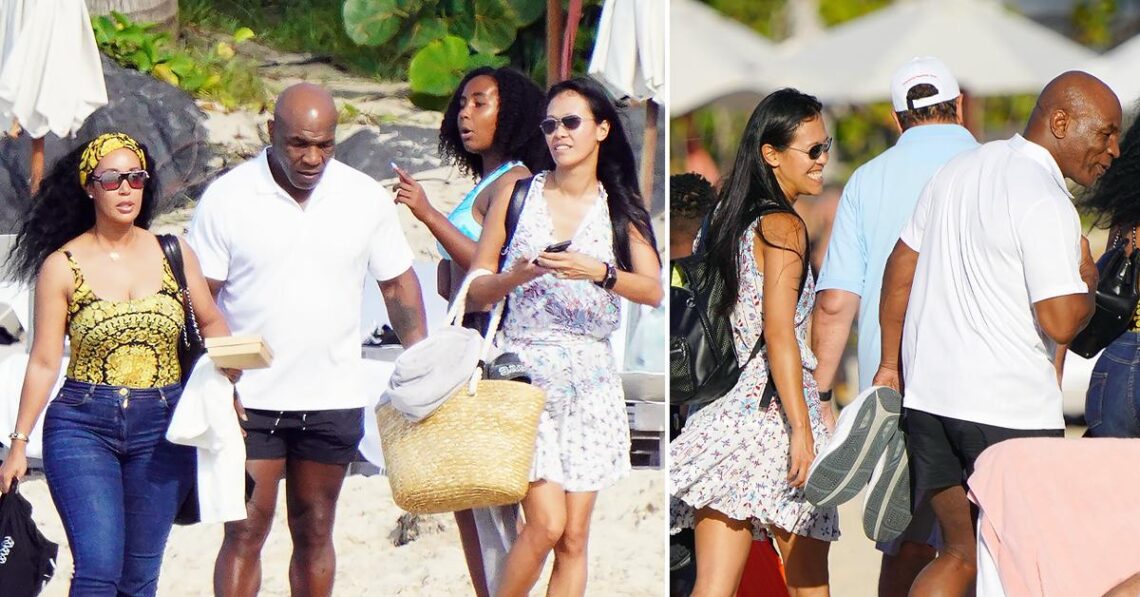 Mike Tyson Enjoys Family Time While Vacationing On The Beach In St. Barts: Photos