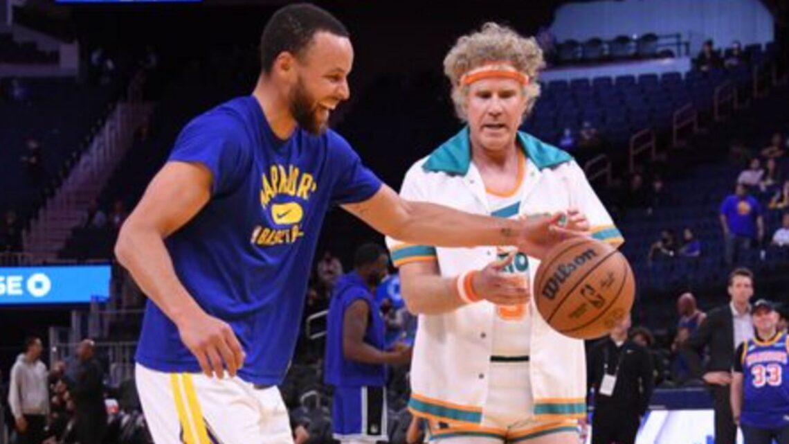 Will Ferrell Hits A Half-Court Shot In Surprise Suit-Up For Warriors Game