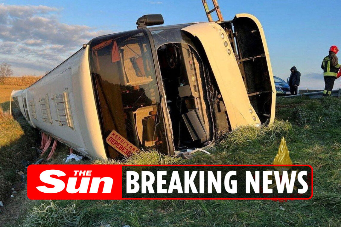 Ukrainian refugee killed when bus she was in veered off motorway in Italy after she fled Russian invasion
