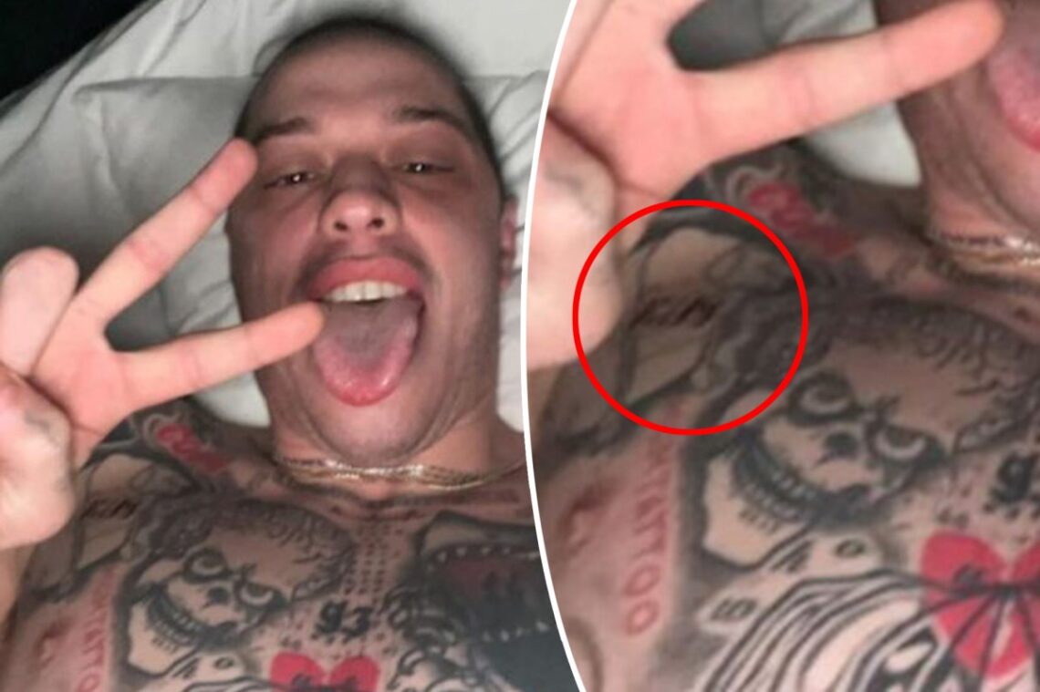 Pete Davidson has Kim Kardashian’s name tattooed on his chest