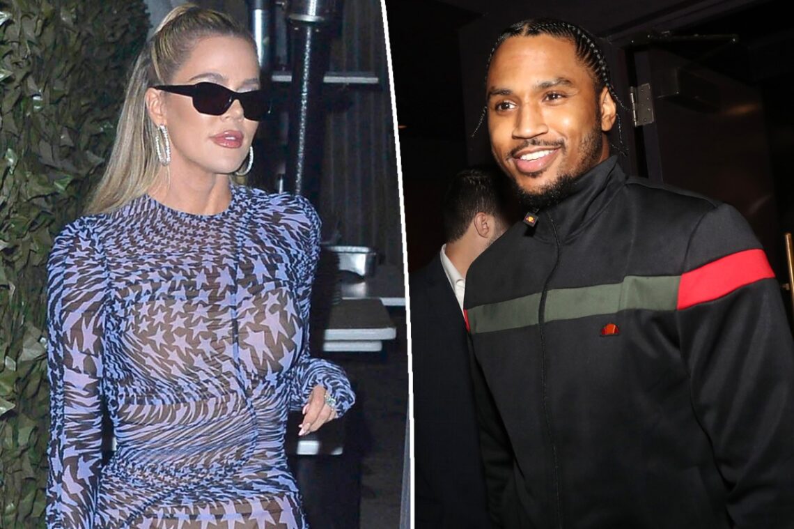 Khloé Kardashian and ex Trey Songz hang out at Justin Bieber’s party