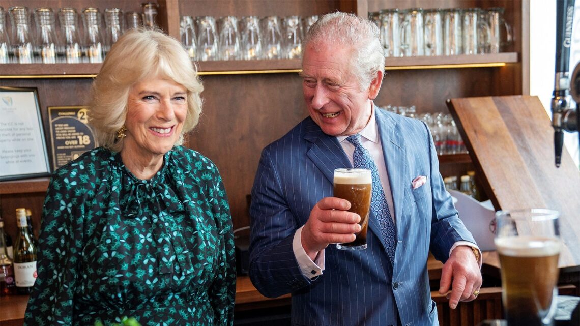 Duchess Camilla Has a Giggle Fit After a Prince Charles Guinness Mishap