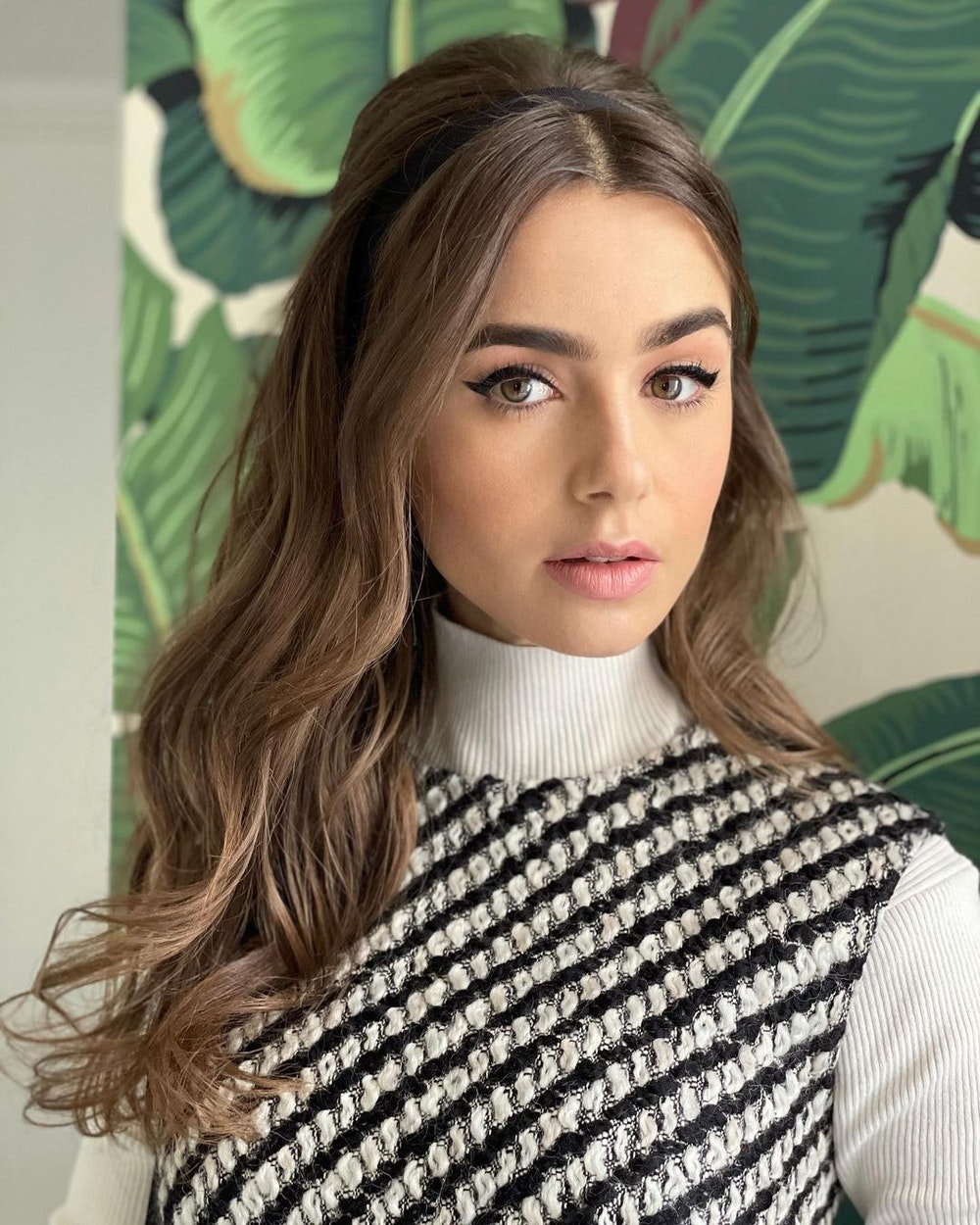 Lily Collins Best Beauty Looks — Lily Collins Instagram Eyebrows Emily in Paris