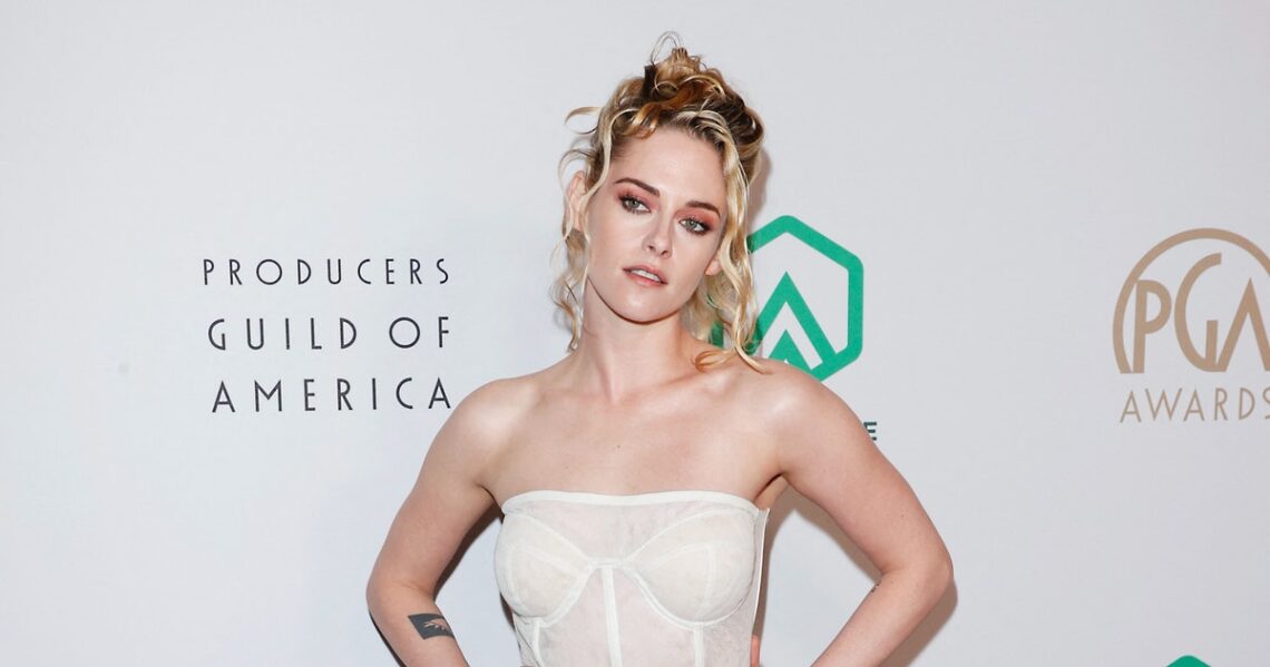 Kristen Stewart Wore A Brandon Maxwell Corset Gown At The 2022 Producers Guild Awards