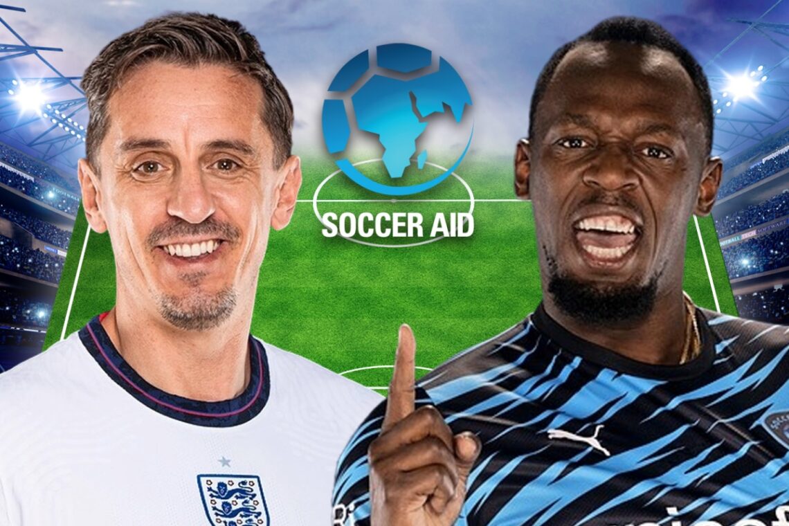 Soccer Aid 2022 line-ups revealed with Neville and Carragher in for England as Bolt, Evra and Wenger headline World XI