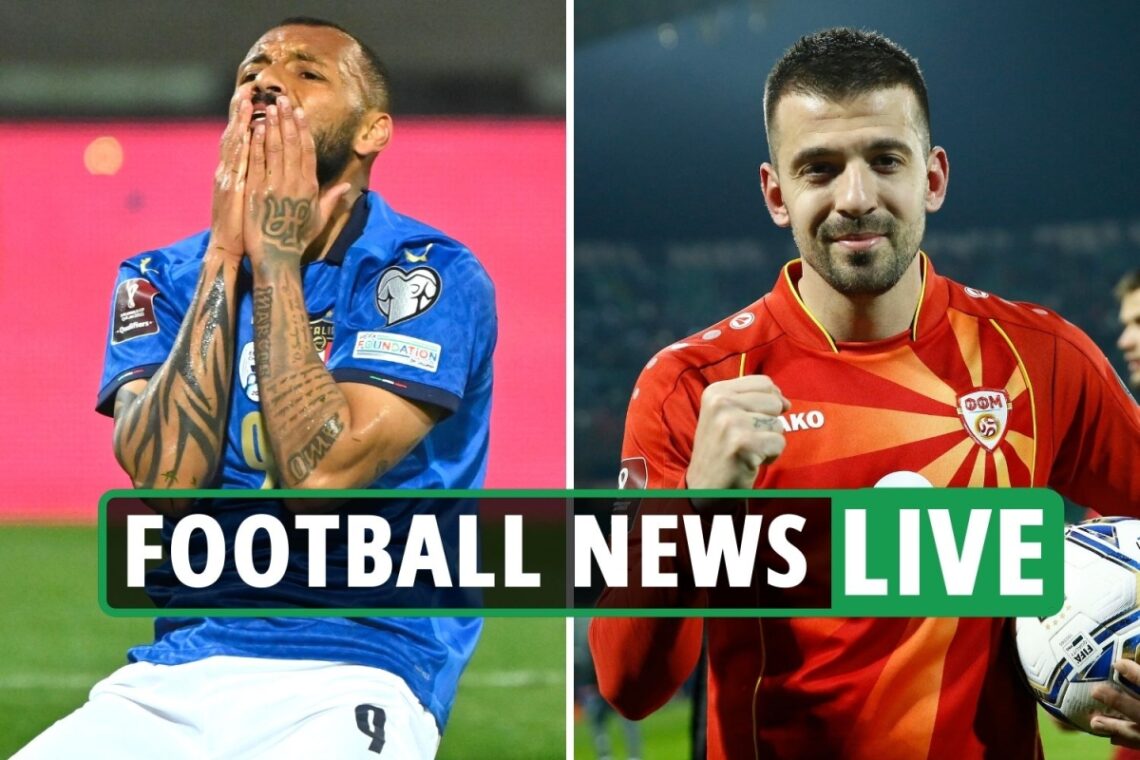 Italy OUT of World Cup after defeat to North Macedonia, Portugal through to final