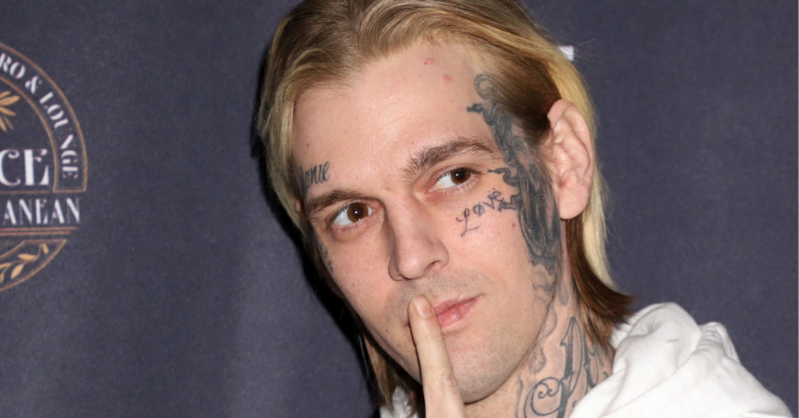 Aaron Carter Covers Up Face Tattoo Of His Ex Fiancée, Replaces With Massive Butterfly Covering Quarter Of His Face