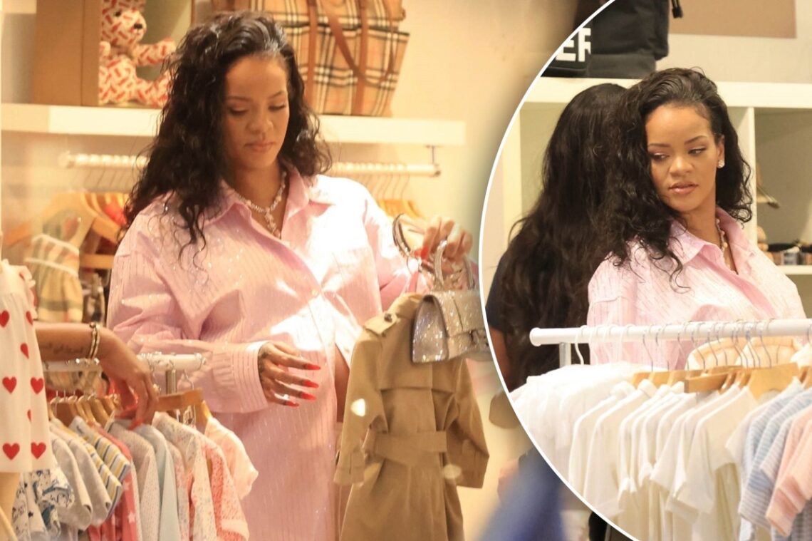 Rihanna shops for designer baby clothes weeks after Target trip