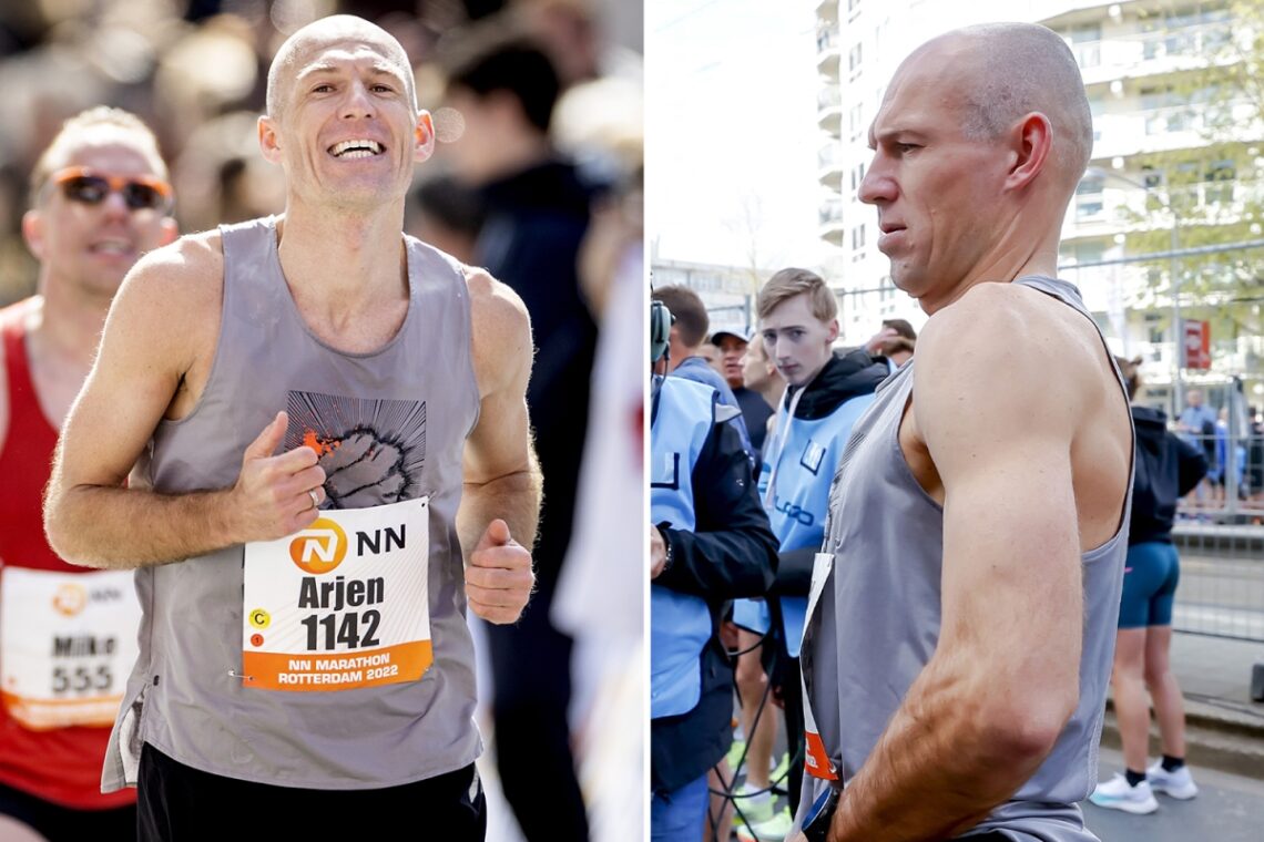 Bayern Munich legend Arjen Robben completes first marathon aged 38 after retiring from football