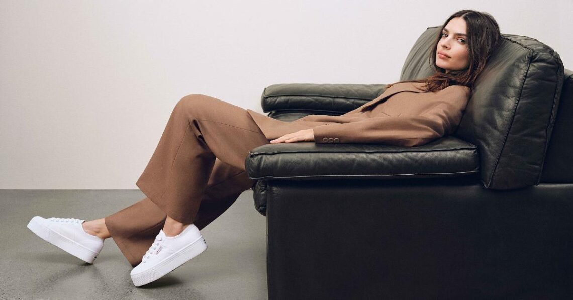 Emily Ratajkowski Collabs With Superga To Launch This Season’s It-Girl, All-White Sneaker — Shop Now