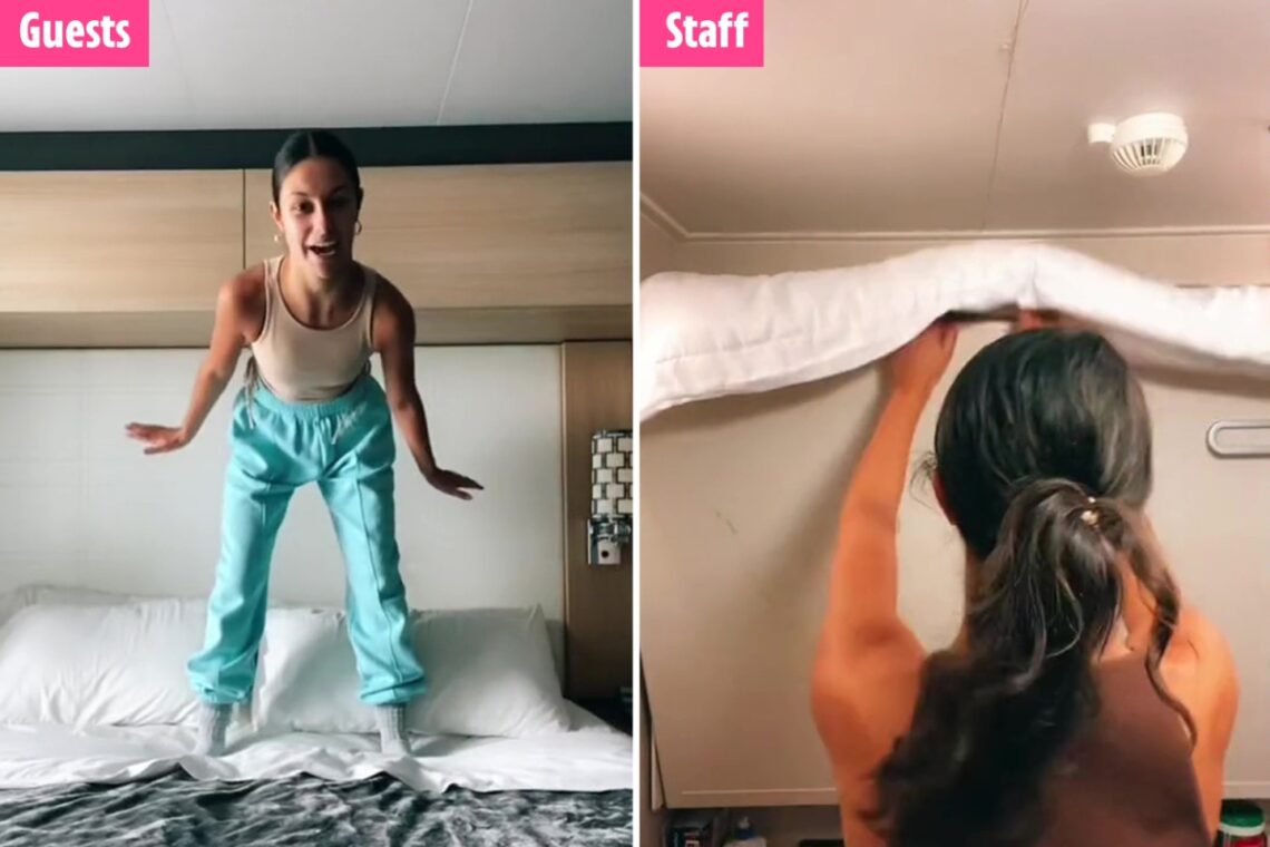 I work on a cruise ship, people think my room must be luxe but I sleep on a pull-out shelf and my loo’s INSIDE my shower