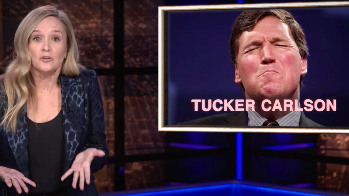 Sam Bee Spots The Tucker Carlson Testicle-Tanning Clue That’s Been There All Along
