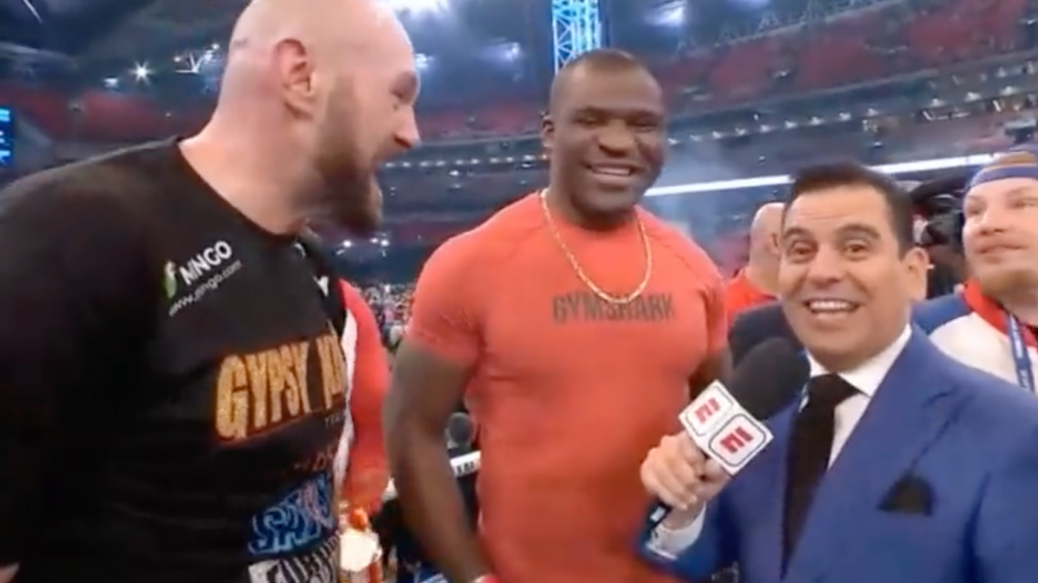 ESPN forced to apologise for X-rated Tyson Fury and Francis Ngannou interview after expletives and penis jokes
