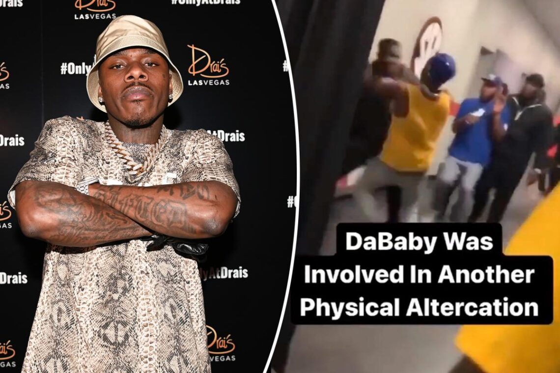 DaBaby filmed fighting artist weeks after shooting home intruder