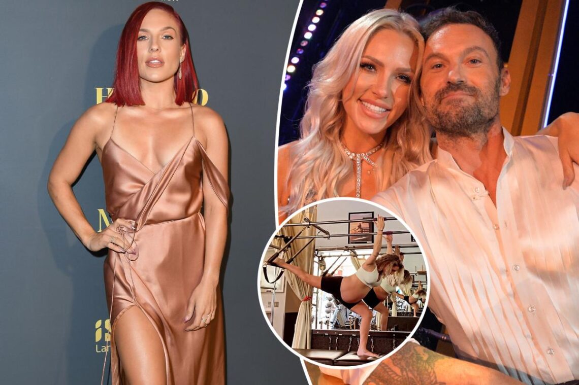 Pregnant Sharna Burgess bares ‘beautiful and strong’ baby bump during workout