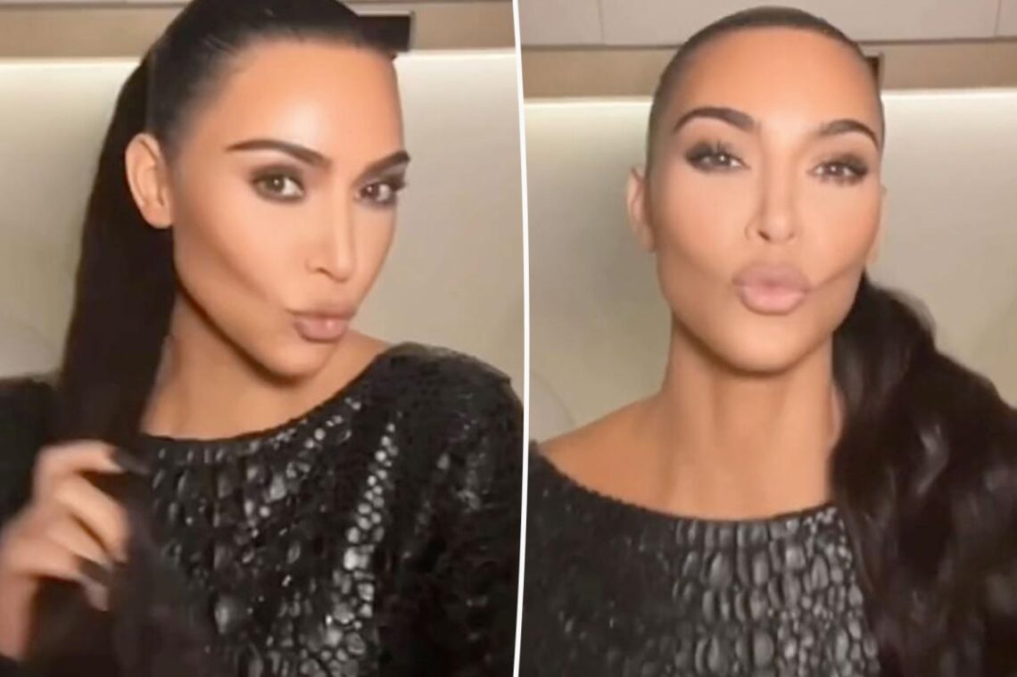 Kim Kardashian posts first solo TikTok with longtime glam team