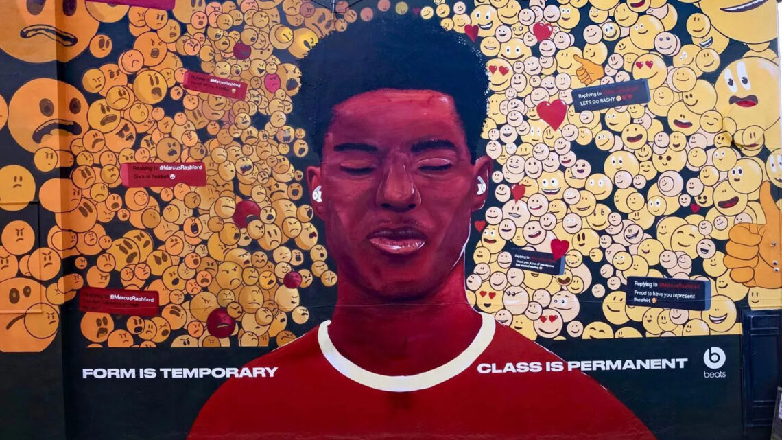 Artist Reuben Dangoor unveils stunning Marcus Rashford mural showing online praise and abuse