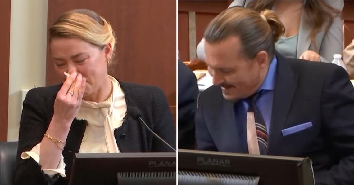 Johnny Depp Chuckles As Crying Amber Heard Horrifically Details Alleged Alcohol Bottle Assault