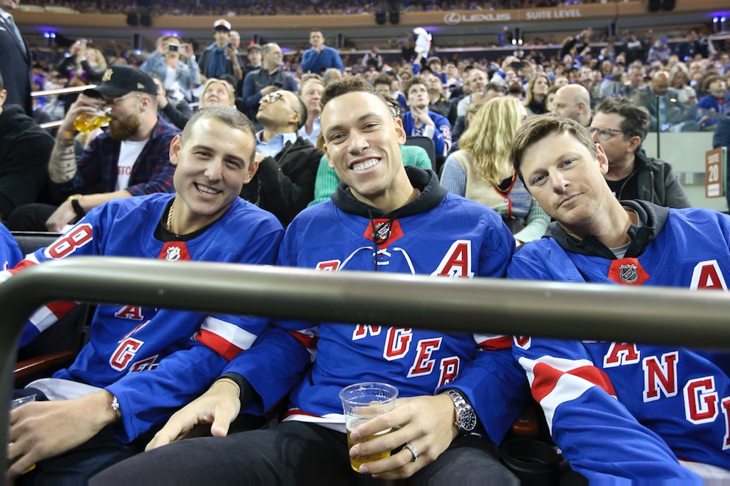 Aaron Judge catches puck barehanded at NHL game