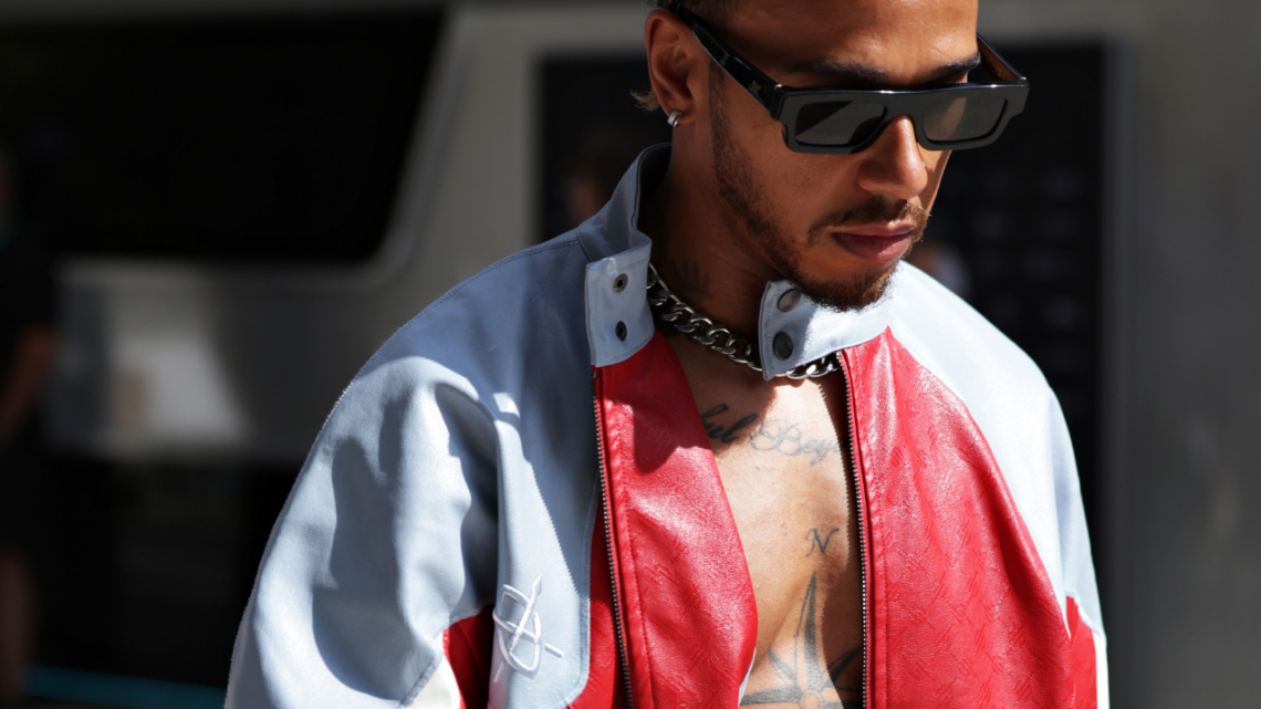 Lewis Hamilton Wears Daily Paper Look at F1 Miami Grand Prix