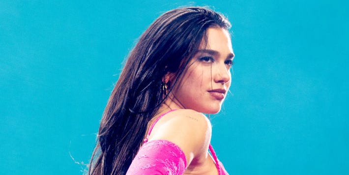 Shop Dua Lipa’s Cutout Catsuit and Sparkly Stilettos