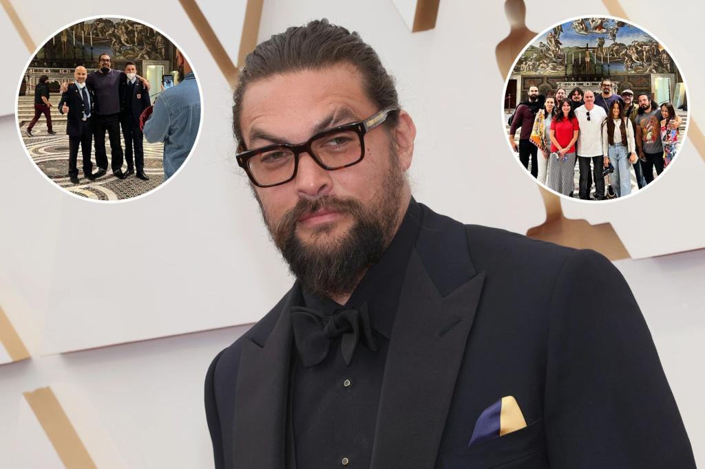 Jason Momoa apologizes after taking pictures inside the Sistine Chapel