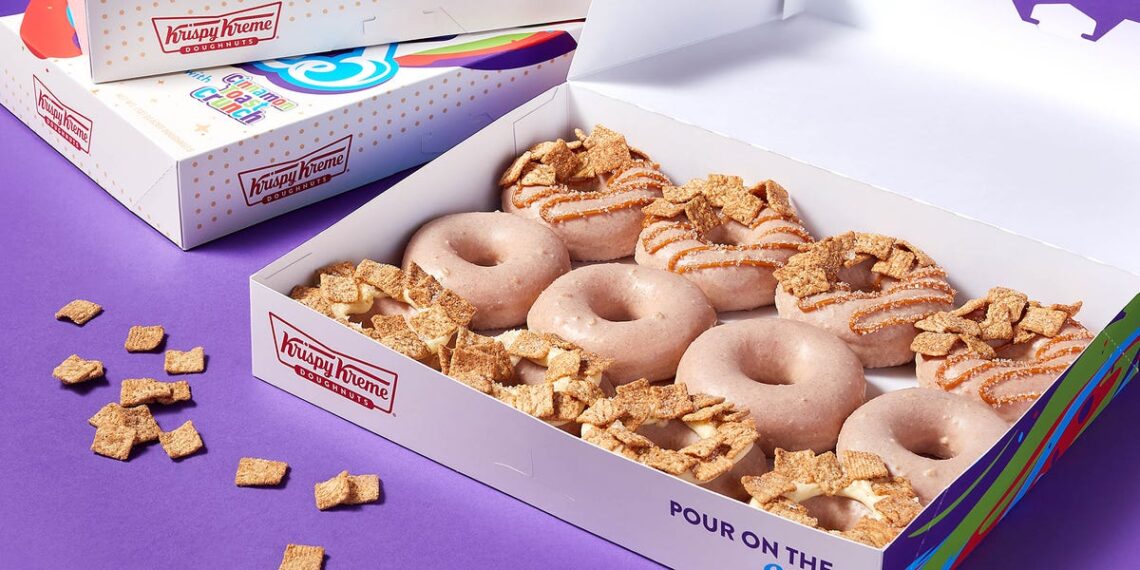 Krispy Kreme Has a New Collection of Cinnamon Toast Crunch Cereal-Inspired Donuts