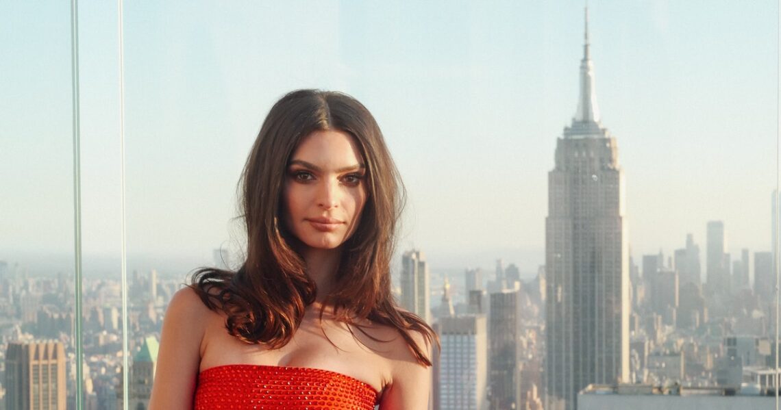Emily Ratajkowski Partied In A Red Hot Mini Dress