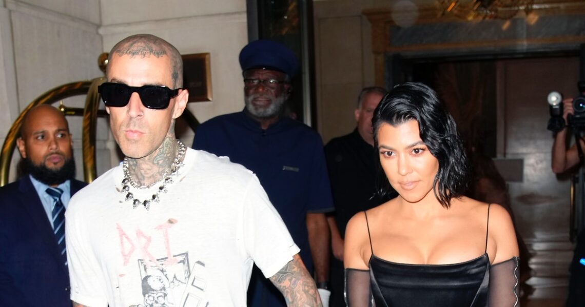 Kourtney Kardashian Wore A Wedding Mini Dress To Marry Travis Barker In Santa Barbara