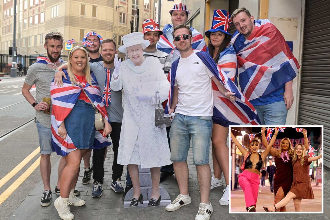 Brit revellers toast the Queen on first night of Platinum Jubilee bank holiday after picnic-perfect 22C scorcher