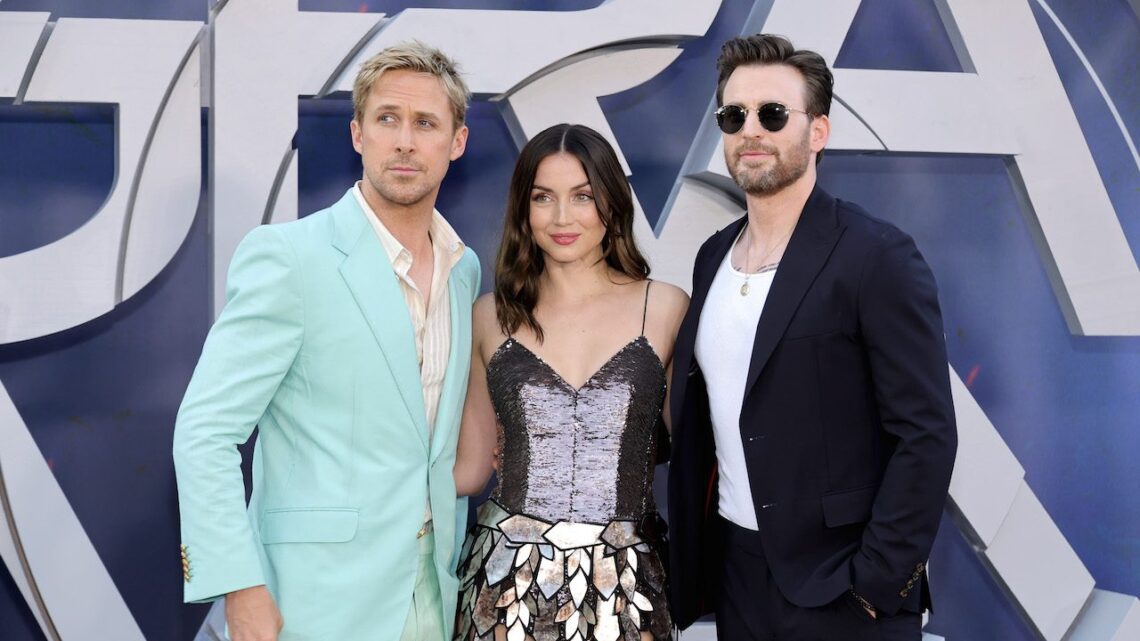 Ryan Gosling Brings Major Ken Doll Vibes in His Pastel Suit to ‘The Gray Man’ Premiere