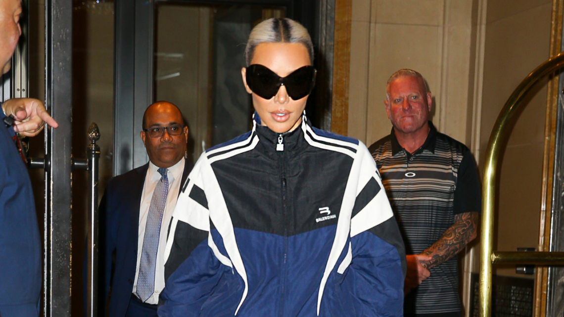 Kim Kardashian Ushers in a New Tracksuit Trend in Sporty Balenciaga