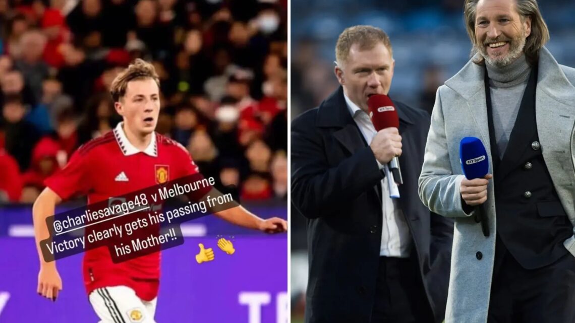 Paul Scholes brilliantly trolls ex-Man Utd team-mate Robbie Savage on Instagram over son Charlie and his mum
