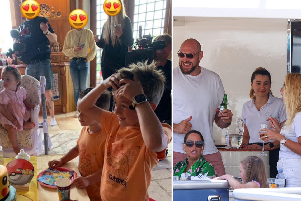 Paris Fury shares pictures of film crew at son Tyson’s sixth birthday bash ahead of Netflix documentary on world champ