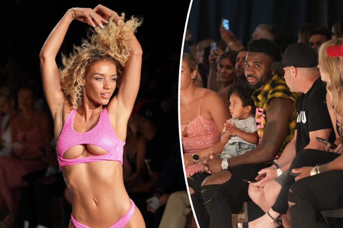 Jason Derulo admires ex Jena Frumes on the runway following cheating claims