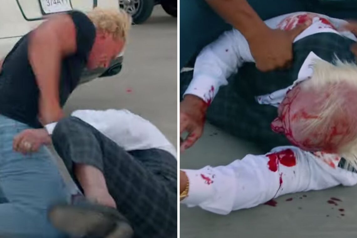 WWE legend Ric Flair left BLOODIED in crazy parking lot brawl after announcing final match opponents with bizarre video
