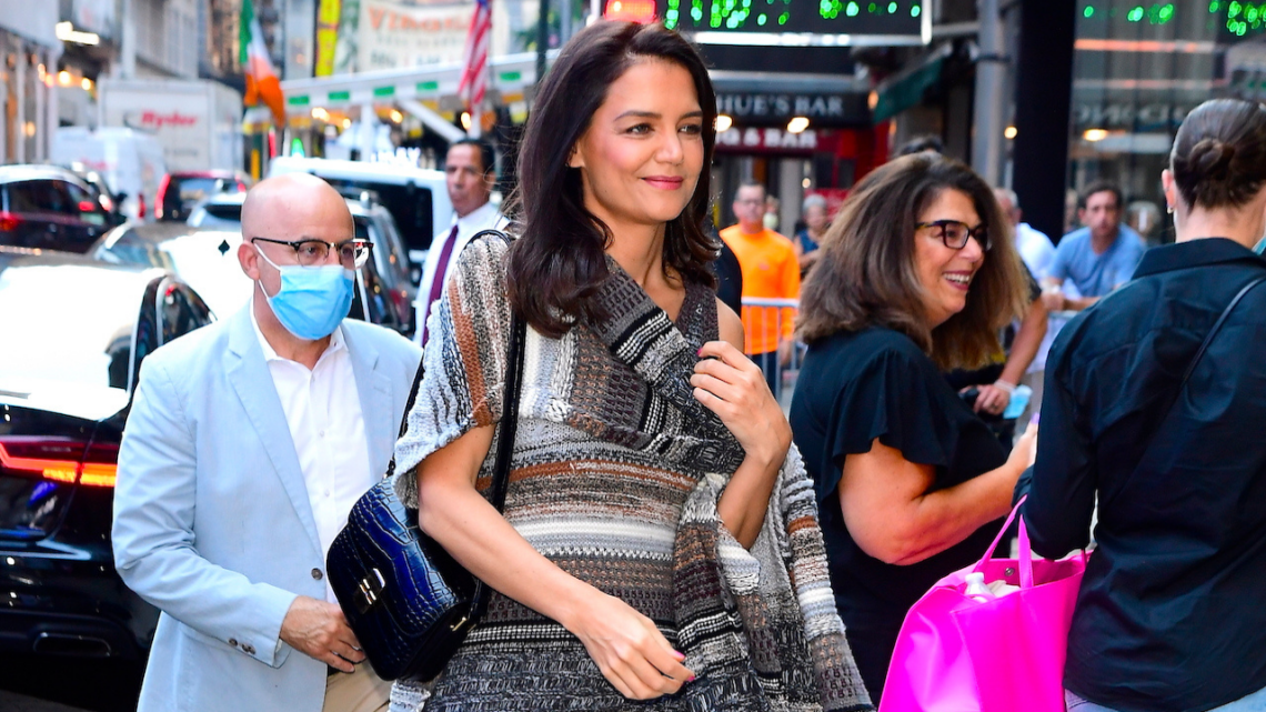 Katie Holmes Makes the Case for a Blanket Dress in the Middle of a Heat Wave