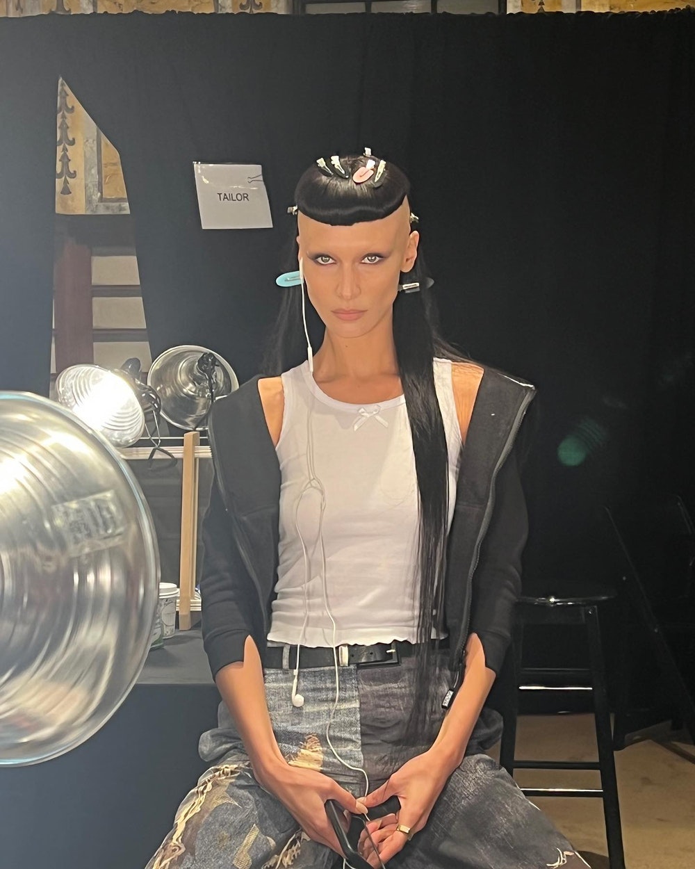 Shop Wired Headphones Trend Seen on It Girls — Bella Hadid Lily-Rose Depp Street Style