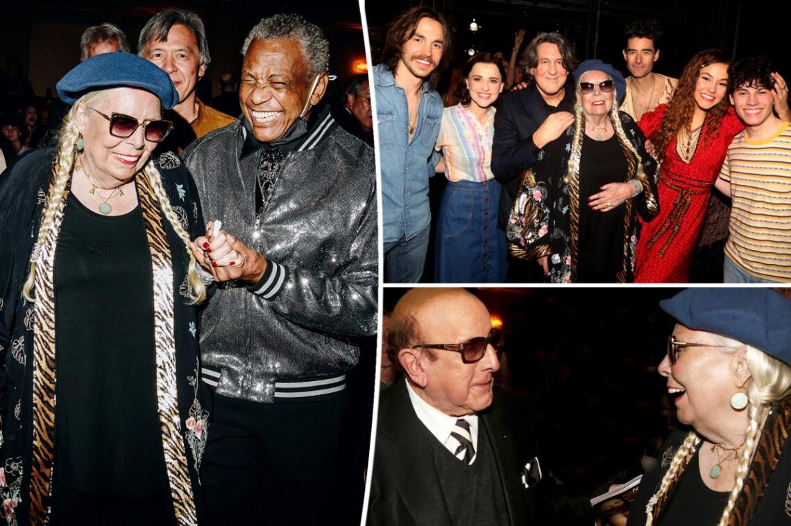 Joni Mitchell sees her very first Broadway show days before turning 79